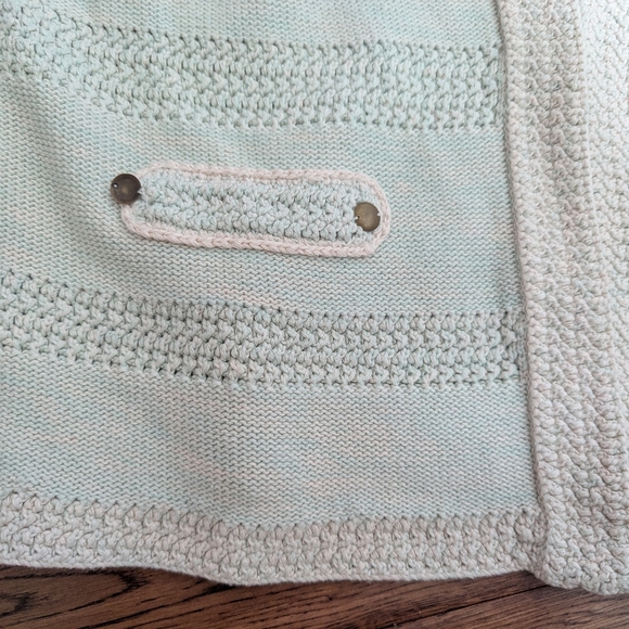 EUC CABI Society Mint Green Sweater Knit Cardigan Size Large - Picture 2 of 10